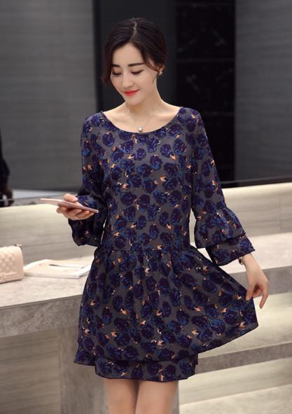 优雅气质高端的连衣裙雪纺,春秋雪纺连衣裙气质高级感轻奢