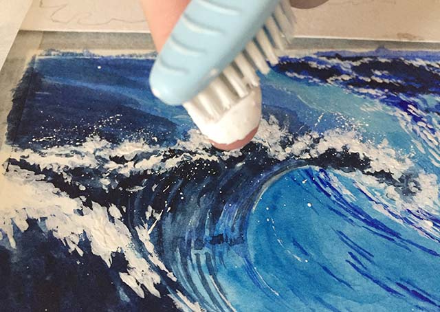 水彩风景画简单初学者大海,幼儿水彩笔画3-4岁大海