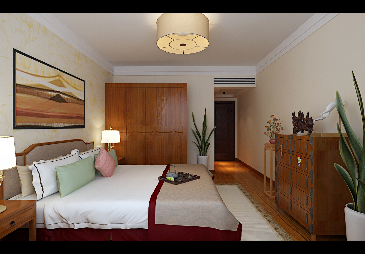 济南涵玉翠岭装修,涵玉翠岭二居室效果图