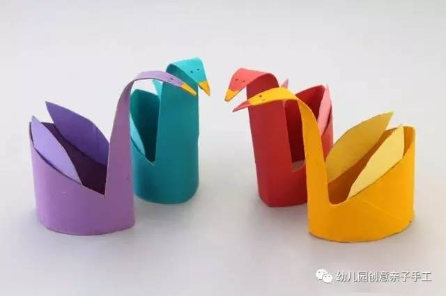 废物利用纸筒手工幼儿园,纸筒动物创意手工幼儿园