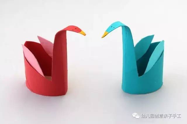 废物利用纸筒手工幼儿园,纸筒动物创意手工幼儿园