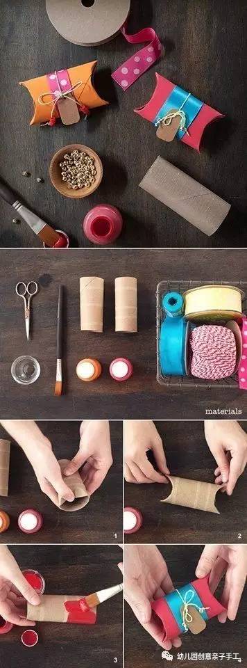 废物利用纸筒手工幼儿园,纸筒动物创意手工幼儿园