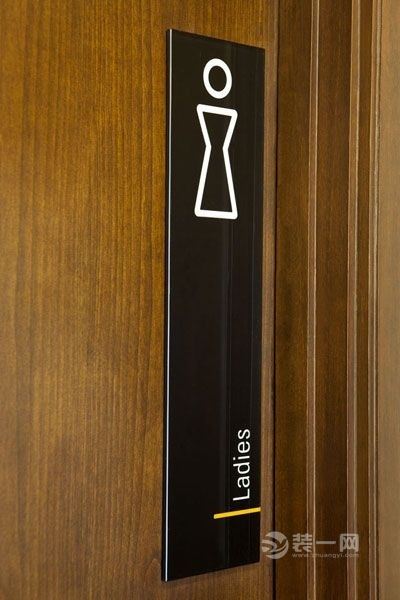 设计公共卫生间标志,开放式卫生间洗手台和走廊灯设计