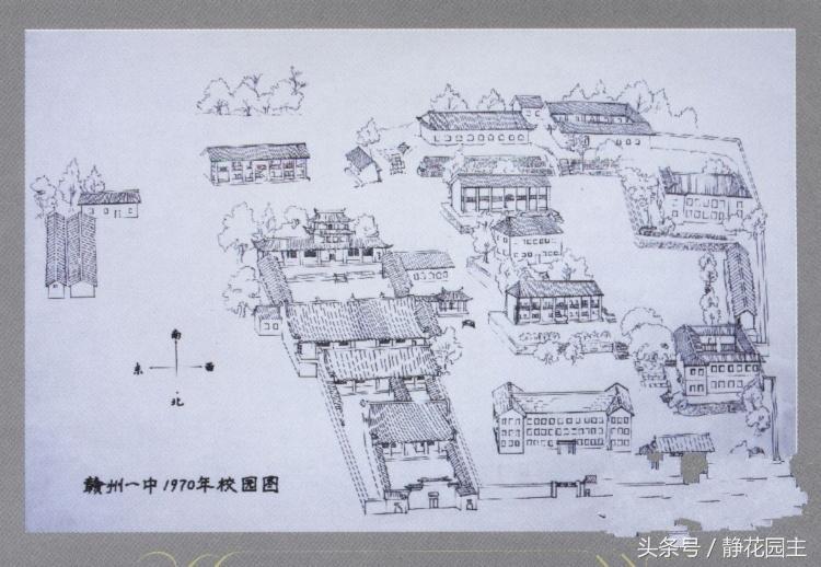 江西赣州赣县中学老照片,赣州滨江一校老照片