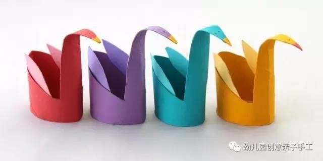 废物利用纸筒手工幼儿园,纸筒动物创意手工幼儿园