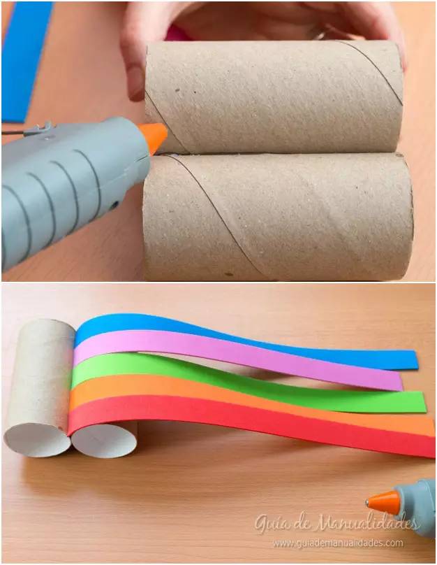 废物利用纸筒手工幼儿园,纸筒动物创意手工幼儿园