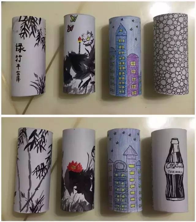 废物利用纸筒手工幼儿园,纸筒动物创意手工幼儿园