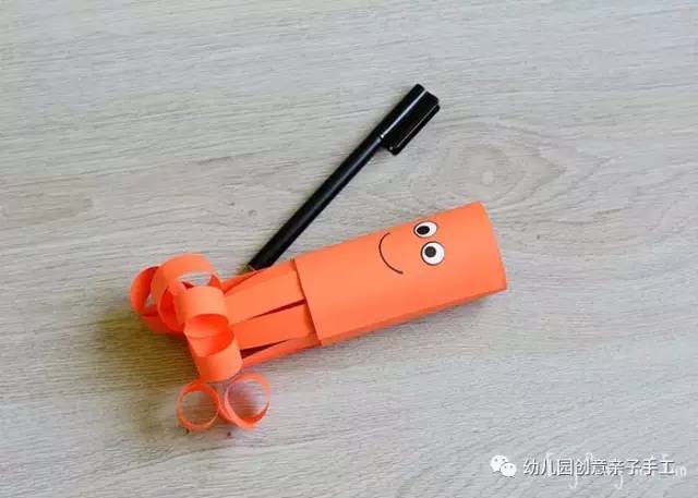 废物利用纸筒手工幼儿园,纸筒动物创意手工幼儿园