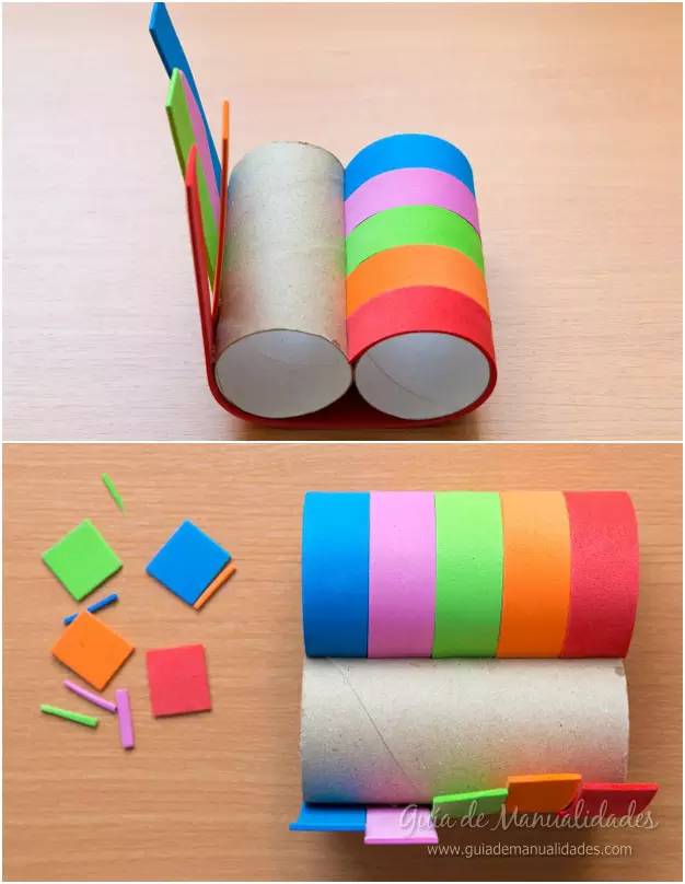 废物利用纸筒手工幼儿园,纸筒动物创意手工幼儿园