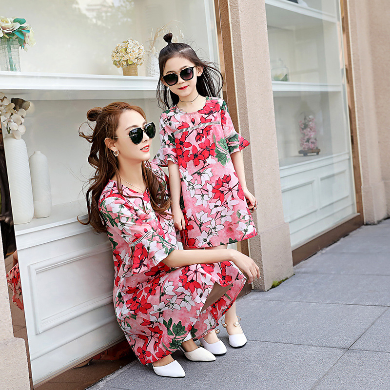 夏天时尚亲子装2022新款爆款,2022夏季新款流行亲子装