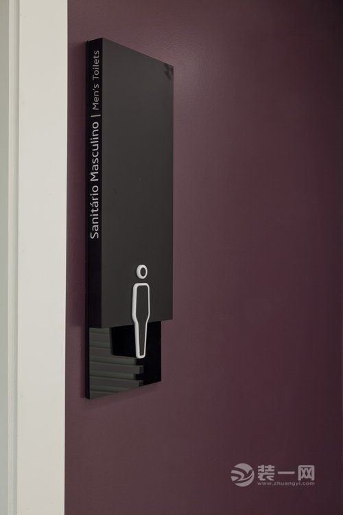 设计公共卫生间标志,开放式卫生间洗手台和走廊灯设计