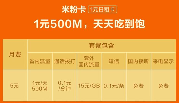 小米米粉卡无限流量卡,小米米粉卡怎么充值