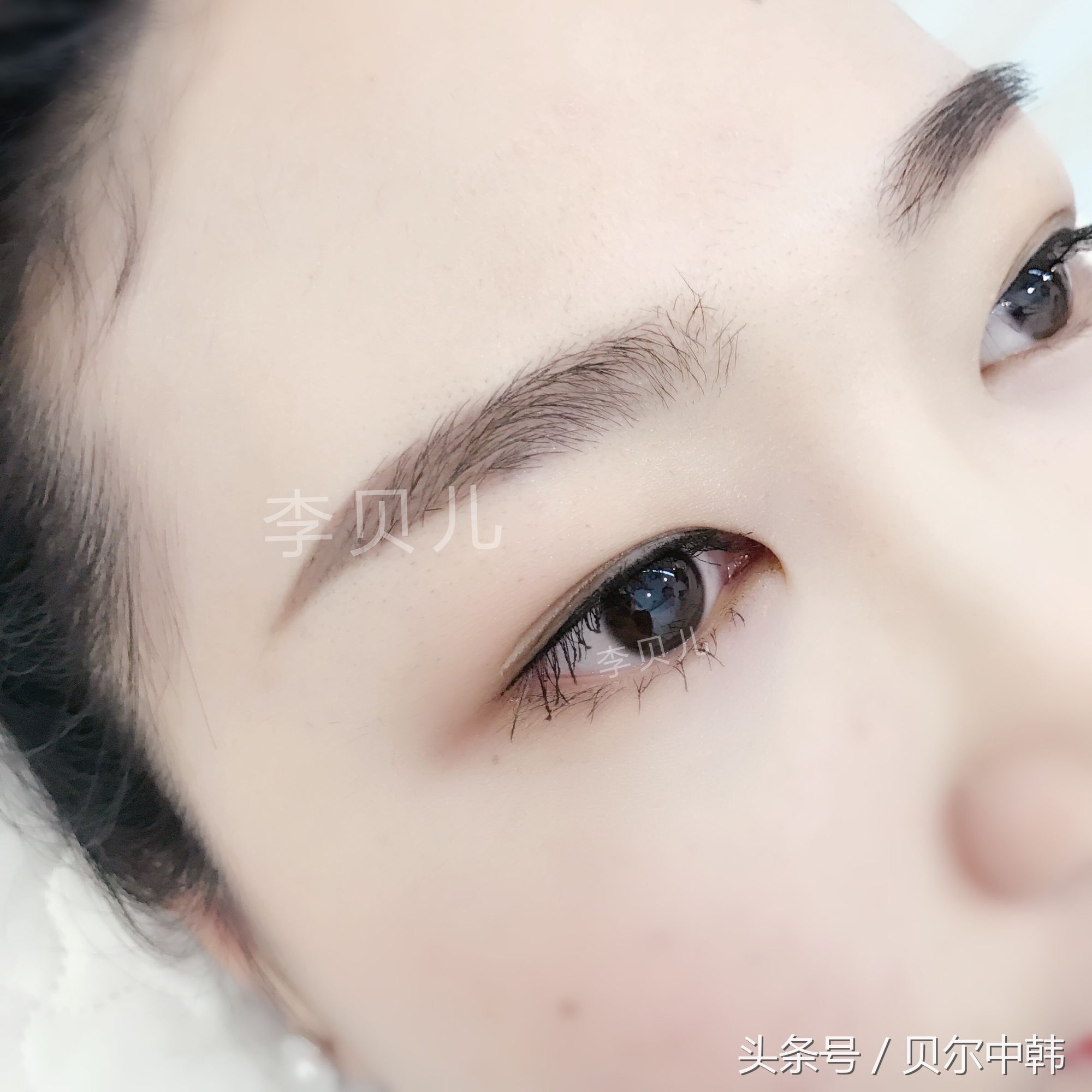 李贝儿自然眉丨做韩式半永久眉毛后几天结痂掉痂?