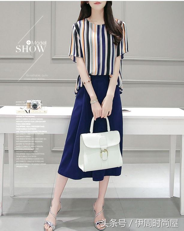 阔腿裤套装洋气时髦个性,时尚阔腿裤套装洋气减龄