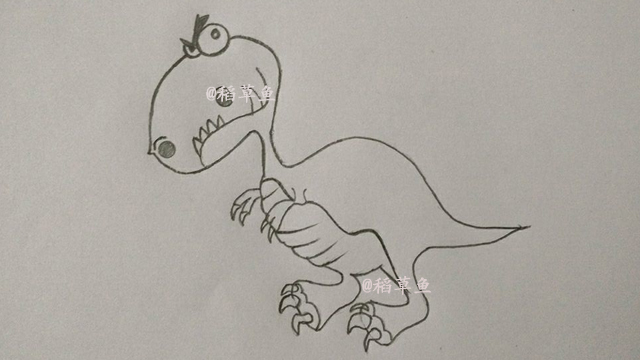 三年级恐龙简笔画带颜色带背景的,南方巨兽龙恐龙简笔画图片大全