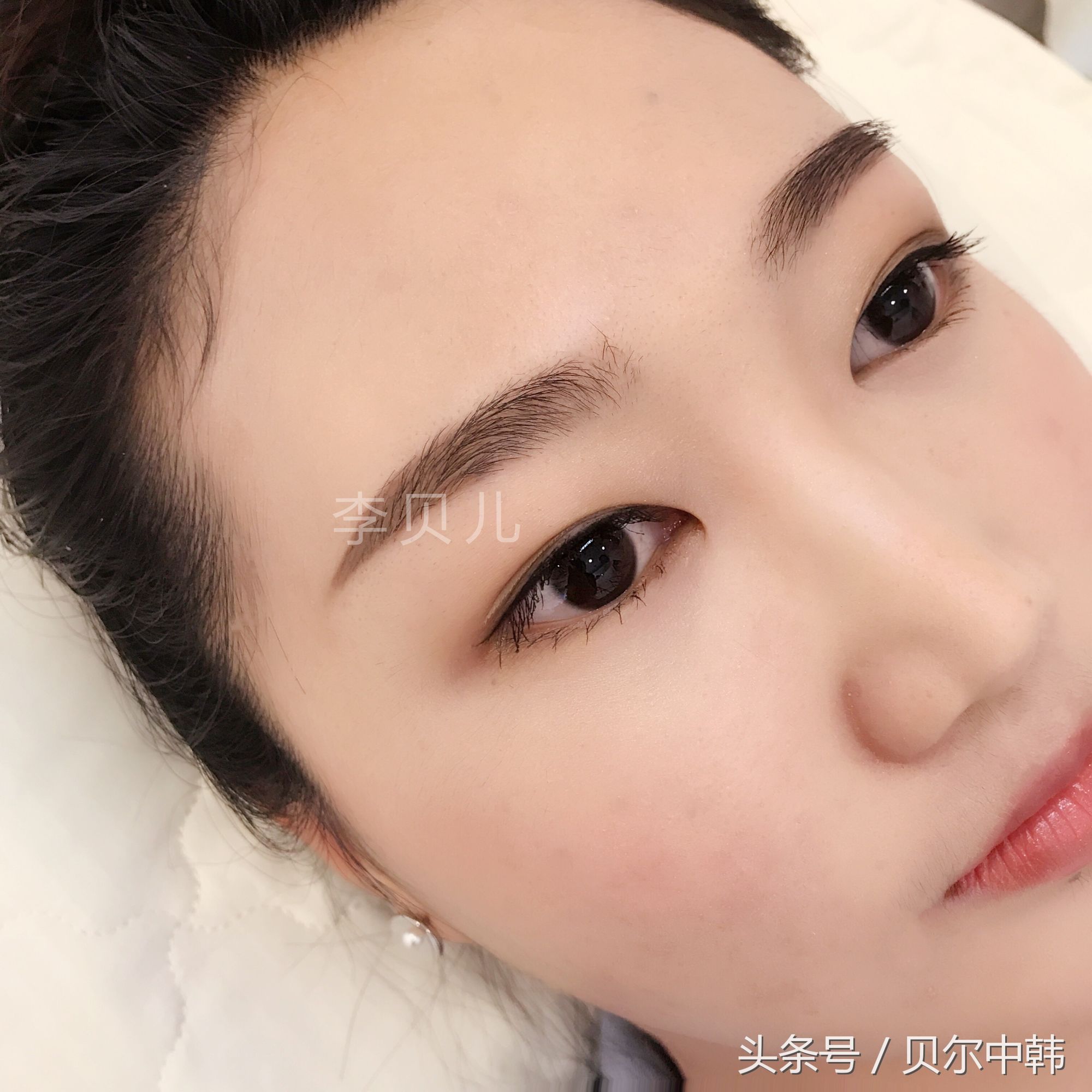 李贝儿自然眉丨做韩式半永久眉毛后几天结痂掉痂?