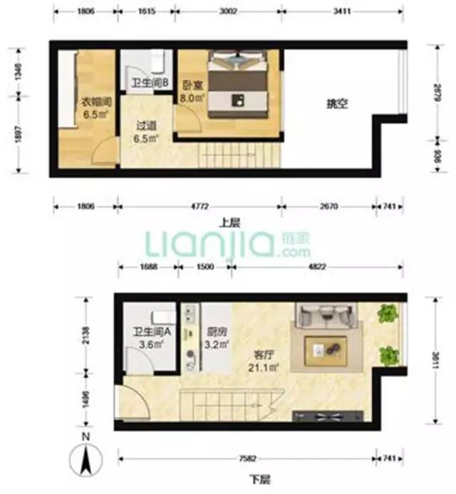 最流行的loft户型图,顶级loft户型