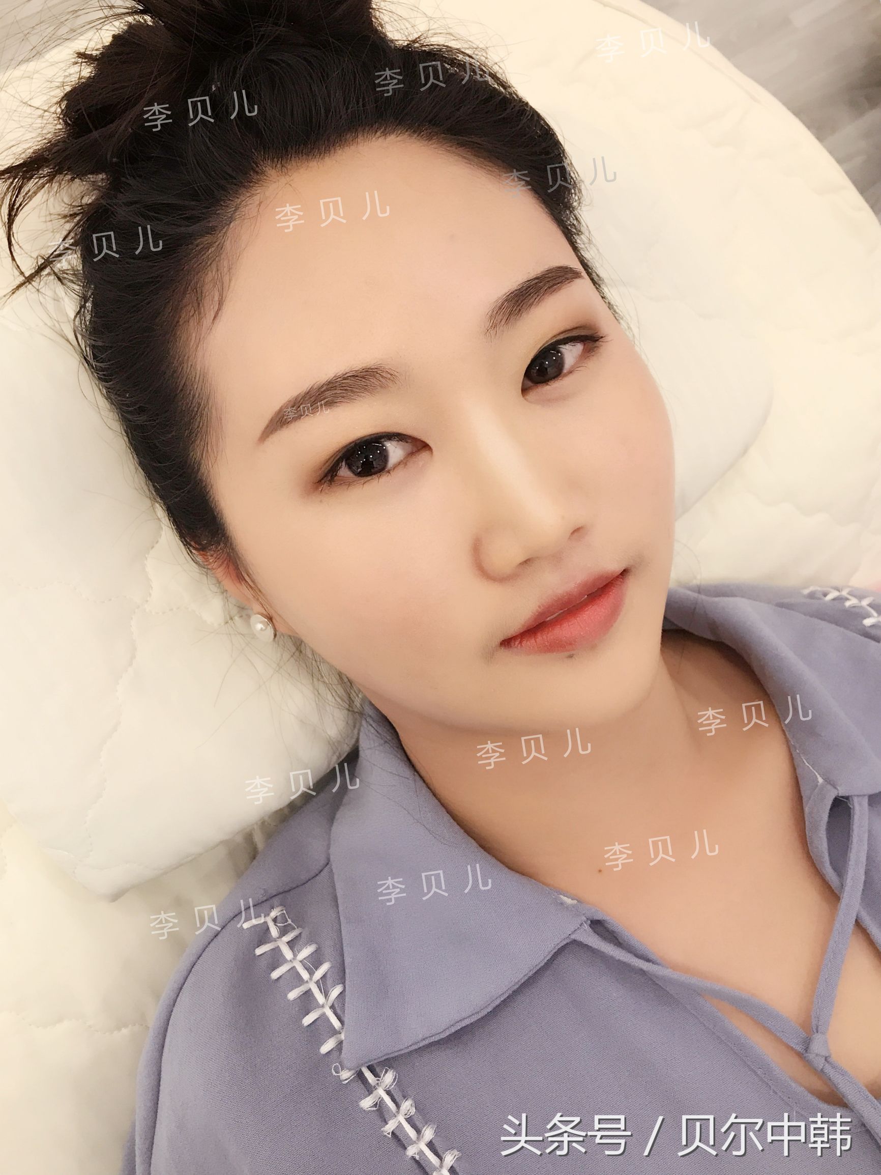 李贝儿自然眉丨做韩式半永久眉毛后几天结痂掉痂?