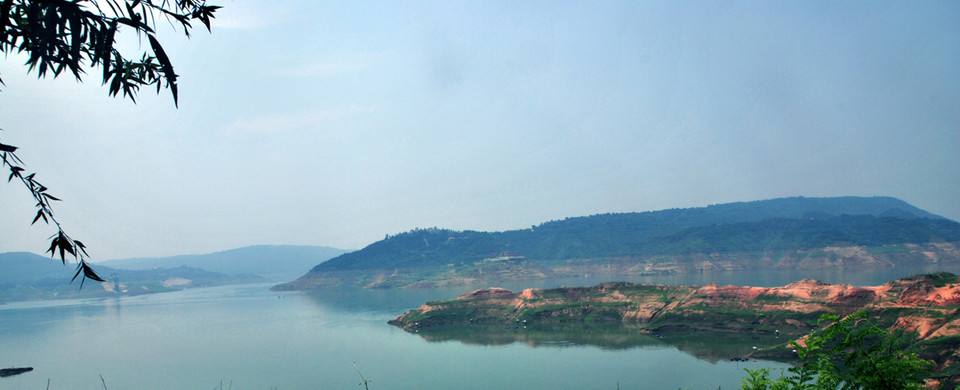 淹没前的垣曲县古城镇,山西垣曲被黄河淹没的古城