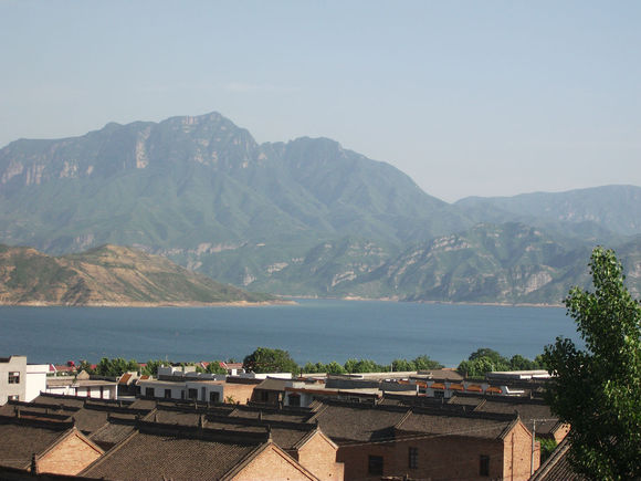 淹没前的垣曲县古城镇,山西垣曲被黄河淹没的古城