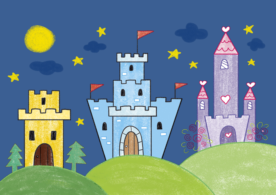 怎么才能画出超级漂亮的城堡,儿童怎么画简单的城堡