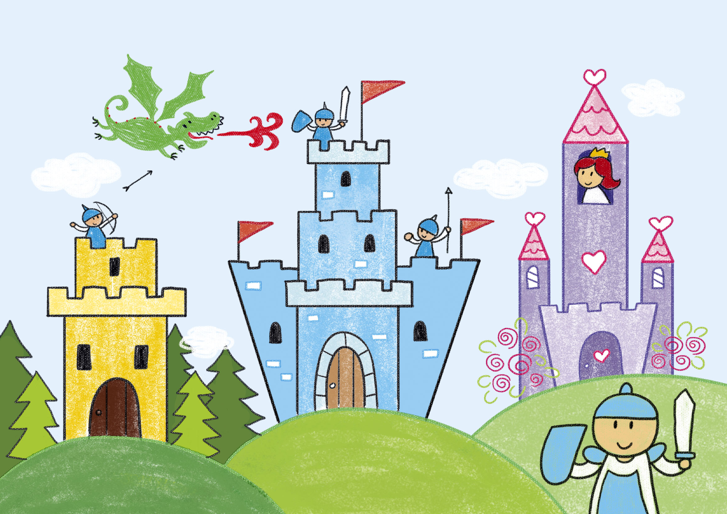 怎么才能画出超级漂亮的城堡,儿童怎么画简单的城堡