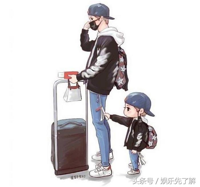 鹿晗儿童图,网友画的鹿晗卡通