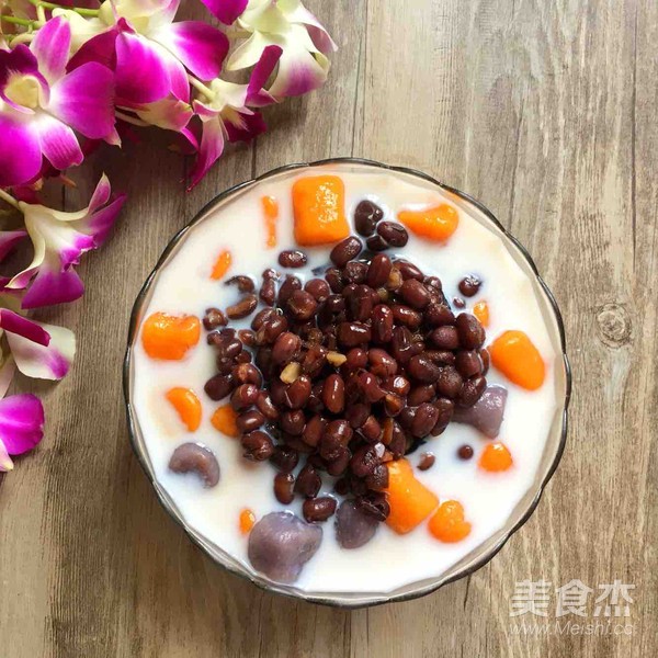 芋圆红豆葡萄干烧仙草椰汁,椰汁红豆西米芋圆露的做法