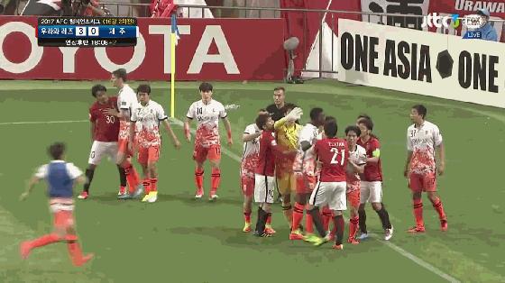 亚冠韩国卡塔尔,不道德进球