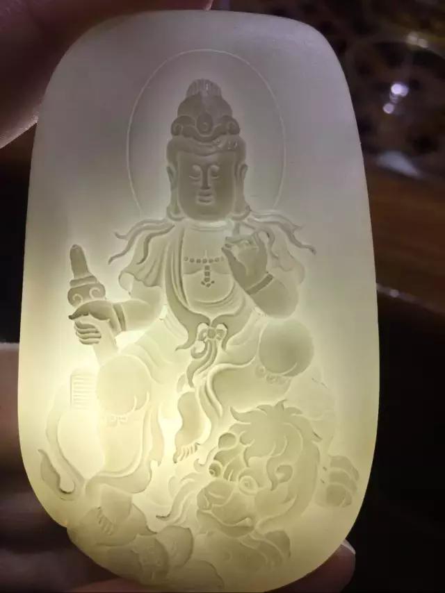 金丝玉雕刻文殊菩萨样板 (和田玉雕刻文殊菩萨图案)