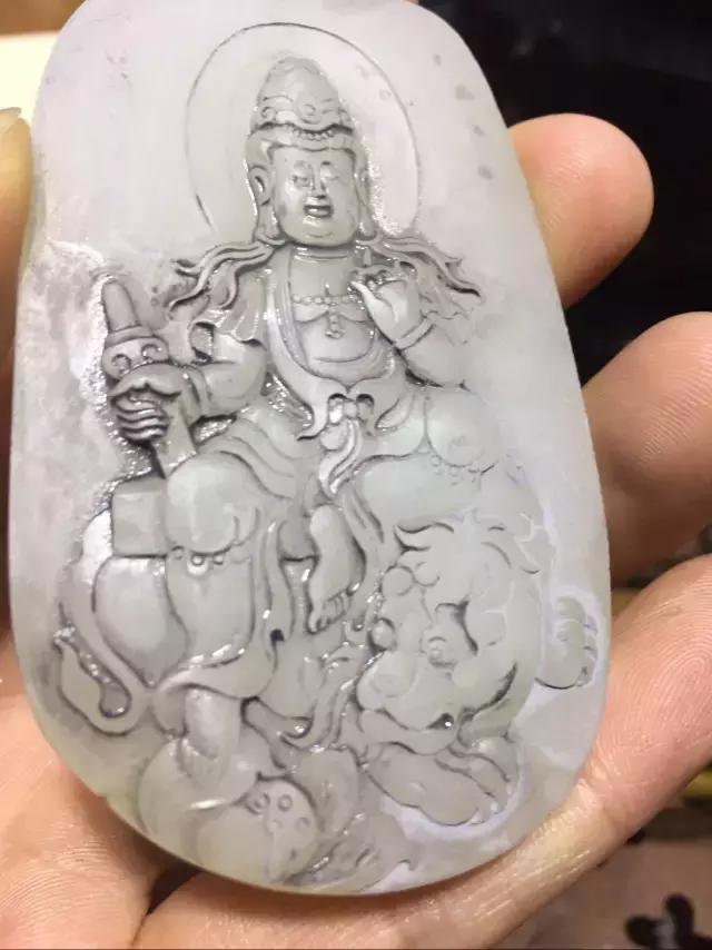 金丝玉雕刻文殊菩萨样板 (和田玉雕刻文殊菩萨图案)