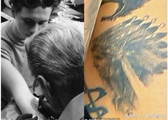 贝克汉姆：比和小七玩亲亲，网友关注点却是他的纹身，满满都是爱
