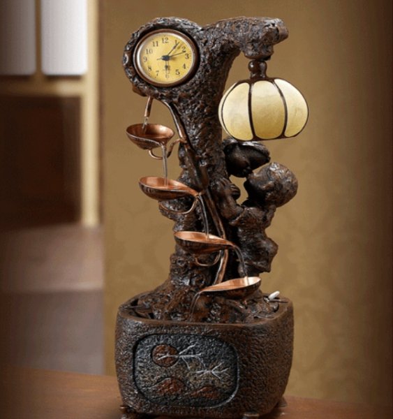 中国风水学：流动的水象征健康和财富，那赶快买个台式喷泉回家吧