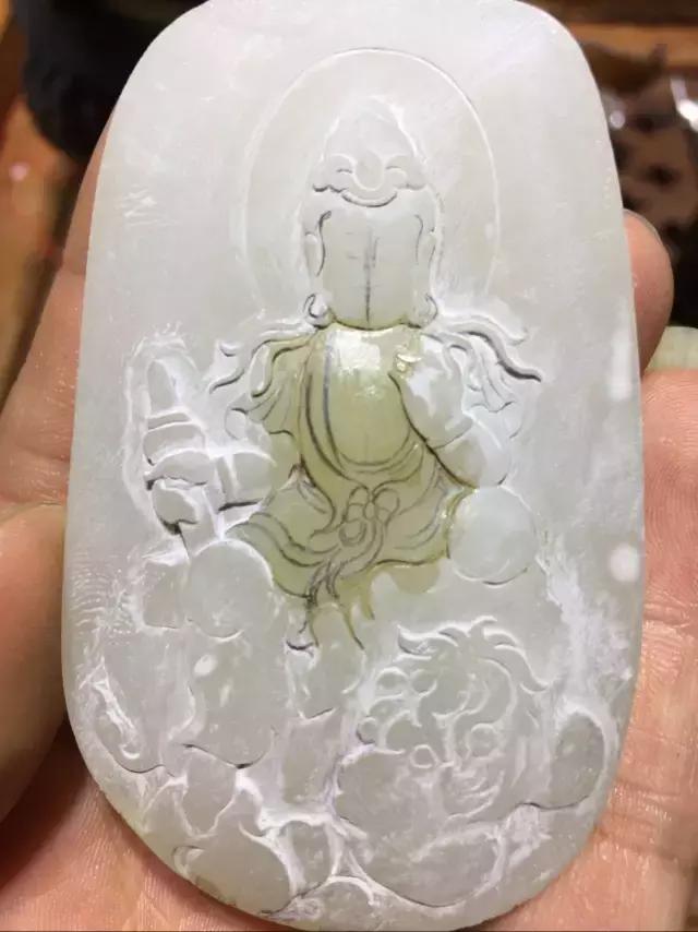 金丝玉雕刻文殊菩萨样板 (和田玉雕刻文殊菩萨图案)