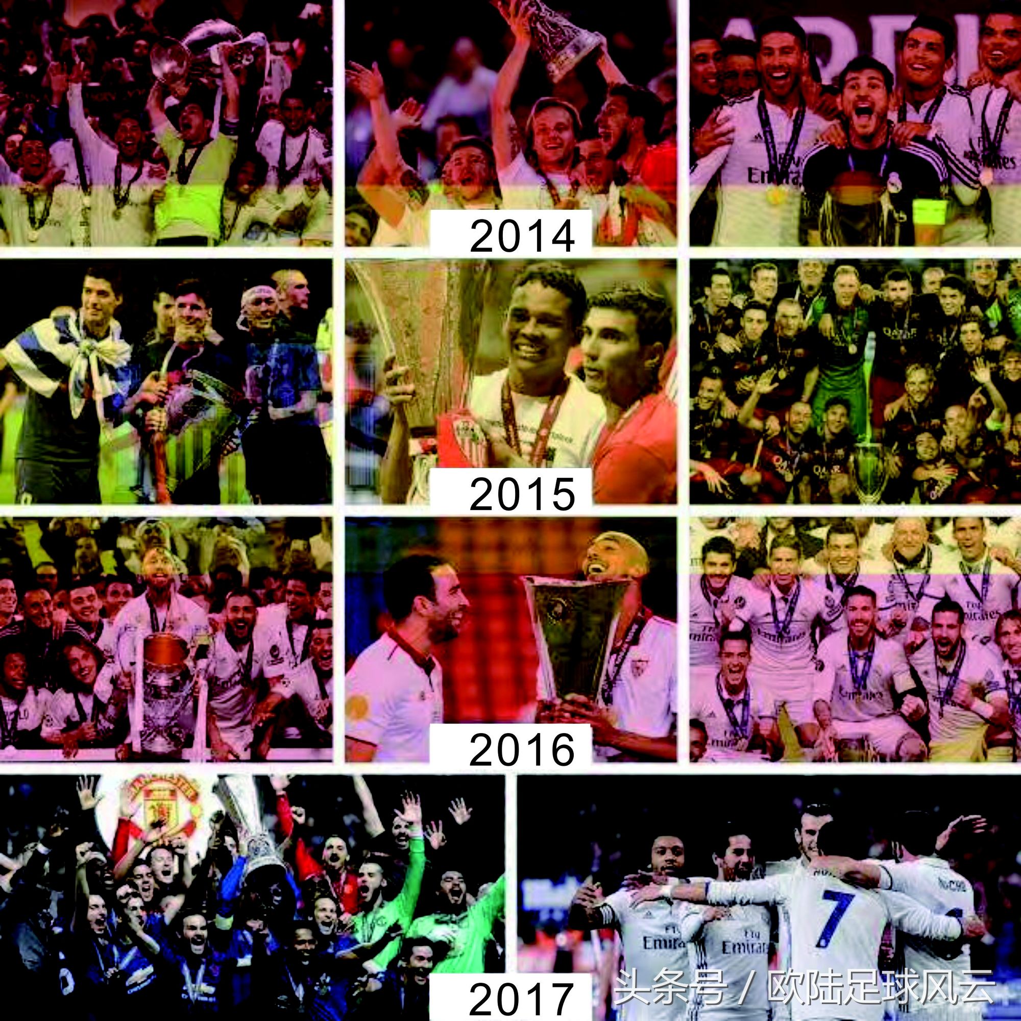 过去十二个赛季欧冠八强,近11年西甲冠军