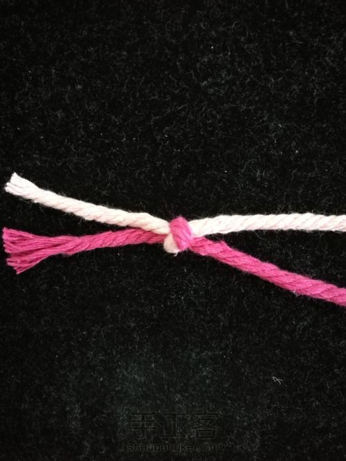 最简单的绳结杯垫,绳结杯垫