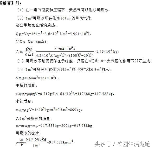 今年中考必考的可燃冰，厉害了我的哥，十二年前就有人出了！