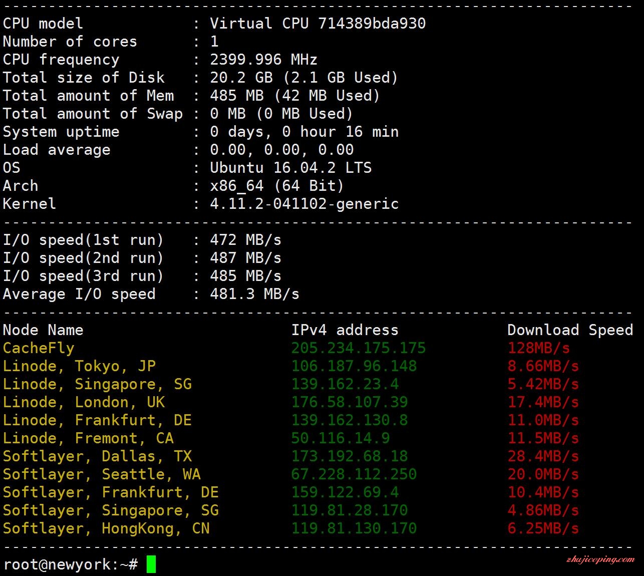Vultr纽约机房的2.5刀VPS测评