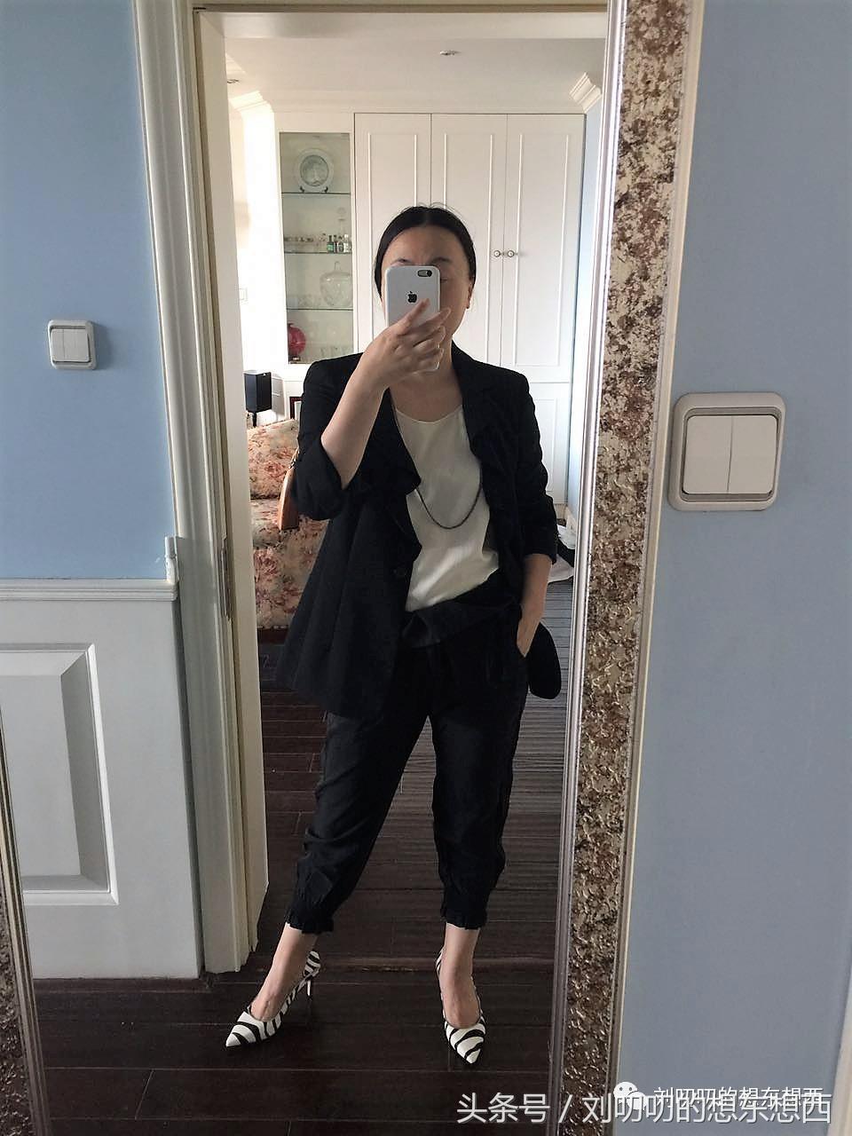 如何把严肃的正装西服穿出不羁感-一日一Look之黑白配二