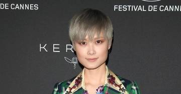 奶奶灰旗袍,李宇春黑色深v领礼服合集