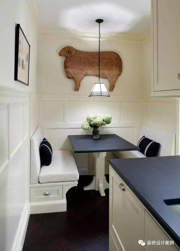 2米宽卡座餐厅设计效果图,餐厅现代简约卡座设计小户型