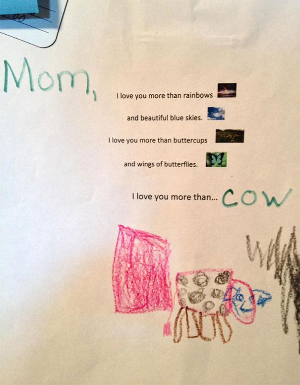 14张小孩写的超真诚情人节卡片,实在不知道是该感动还是该报警