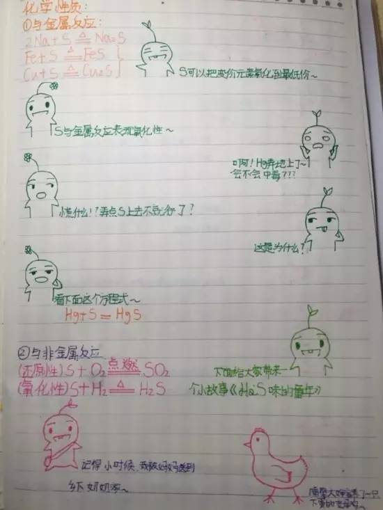 不能更赞！激萌版化学笔记竟然用分子讲故事！
