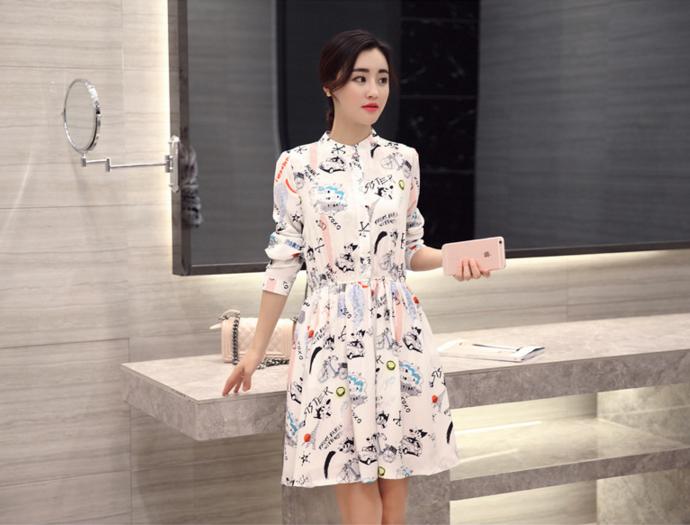 优雅气质高端的连衣裙雪纺,春秋雪纺连衣裙气质高级感轻奢