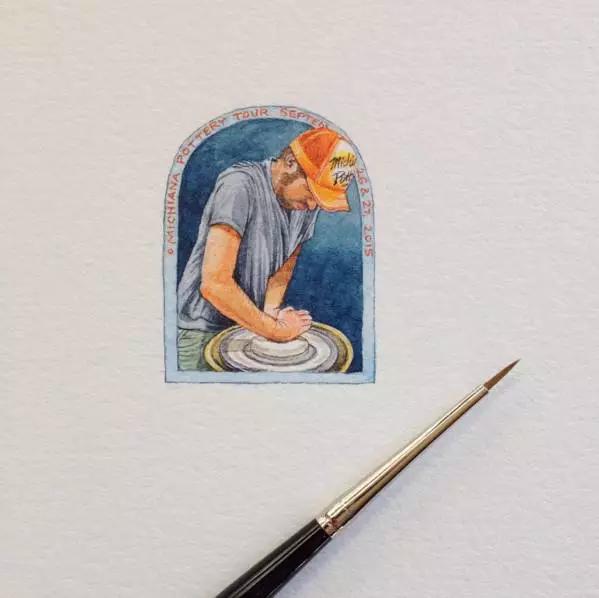 拇指插画,艺术个人插画