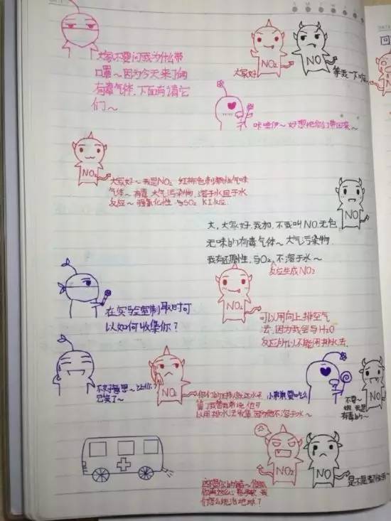 不能更赞！激萌版化学笔记竟然用分子讲故事！