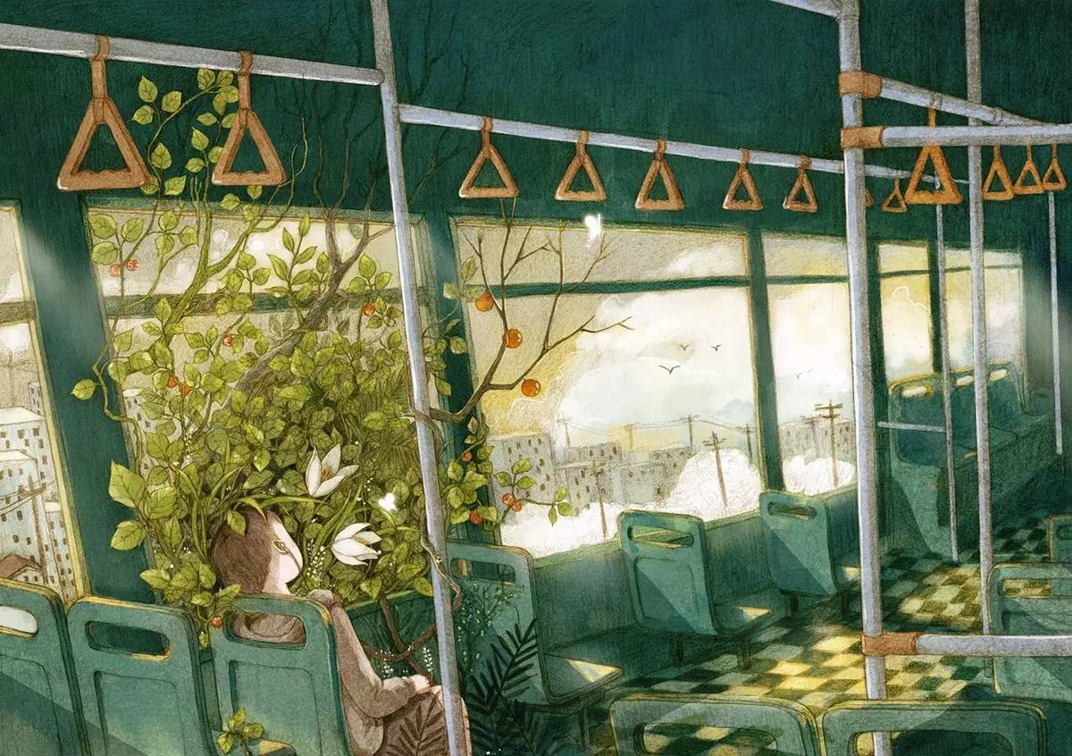 兔子画了一片森林,水彩画一片森林