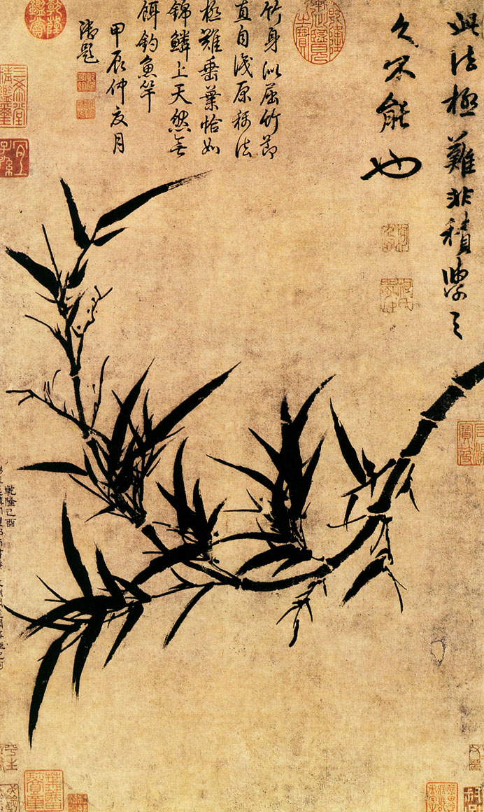 有关梅兰竹菊的中国国画作品,国画梅兰竹菊
