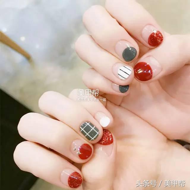 指甲特别短小能做美甲嘛,2019美甲短小甲款式