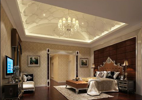 欧式镂空别墅吊顶十字造型效果图,绵阳半山蓝湾别墅装修效果图